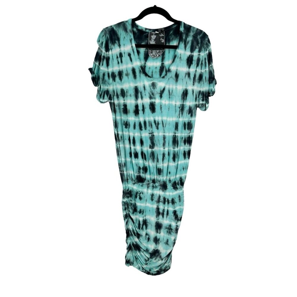 Young Fabulous & Broke Blue‎ Black WhiteTie Dye Dress Beachy Size Small